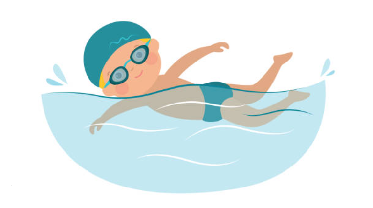 Swimmer doing freestyle stroke